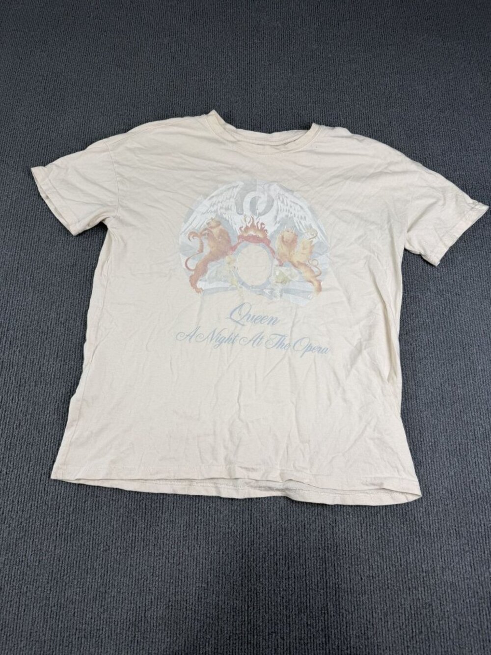 Abercrombie & Fitch Queen A Night At The Opera Cream Graphic Boyfriend Tee S
